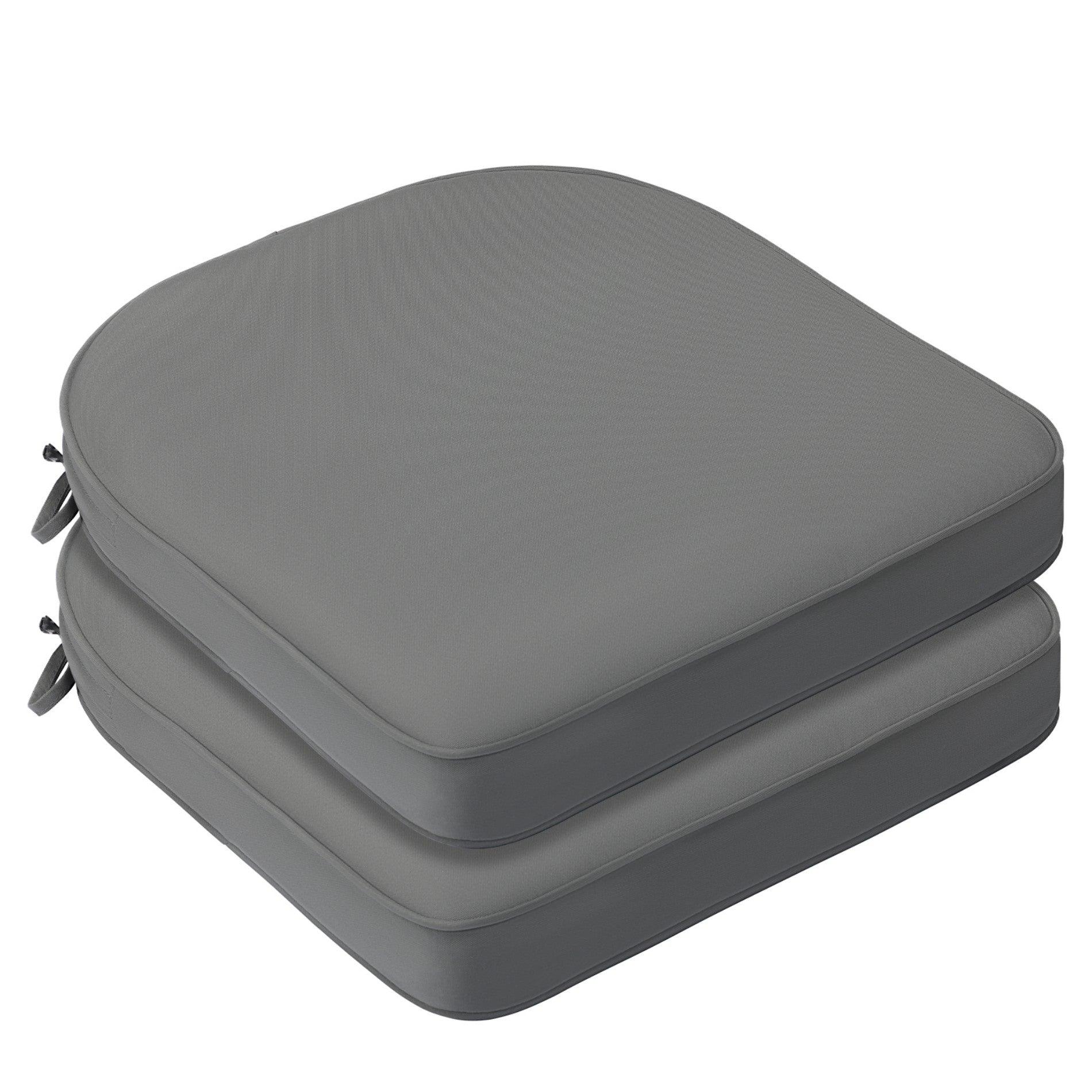 Outdoor Chair Cushion Soft and Fade-resistant Polyester Gray Aoodor